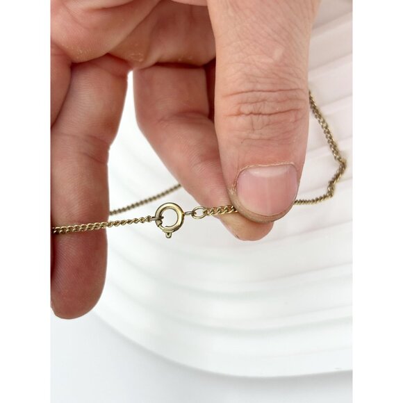 Damascene Black Tear Drop Gold Butterfly & Floral Vintage Pendant Necklace - 18" - Picture 3 of 8